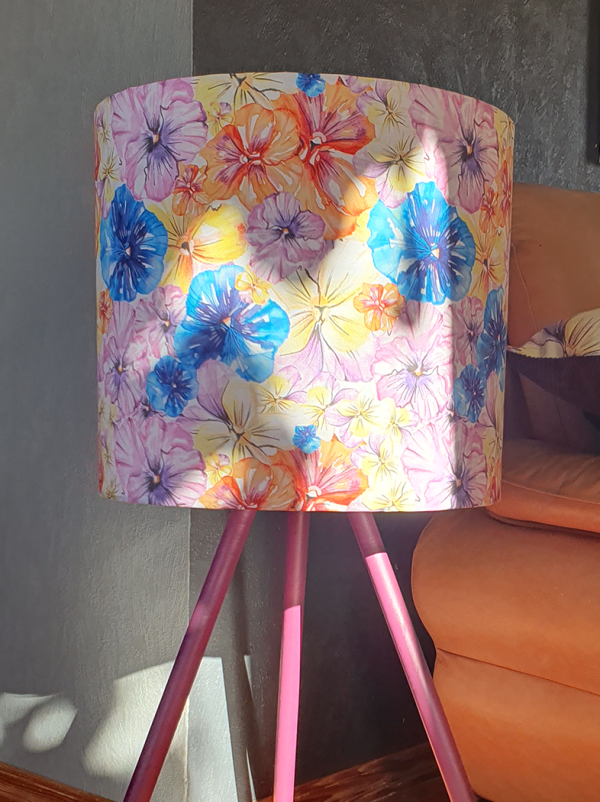 Ziedu čuksti (abažūrs D 40 cm)